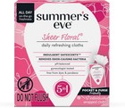 Sheer Floral Feminine Wipes  Gentle Ph-balanced Formula Helps Control Vaginal   