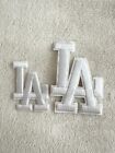 Mini Los Angeles Dodgers L a  Letters White Jersey Patch Iron On
