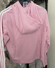 Nwt Adidas Women   s  Essentials 3-stripes Cropped Hoodie  50 Ture Pink Size  M
