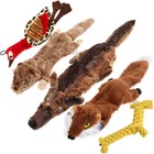 5pc Dog Squeaky Toys Durable Plush Toy For Puppy Large Small Dogs Pets Squeaker