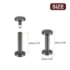 25pack Brass Chicago Screws  20x10mm Post Nail Stud Rivets  Black