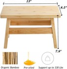  Bamboo Step Stool  Non-slip One Step Stool