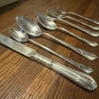 Antique Santa Fe Railroad Dining Car 7 Pc Full Place Setting Utensils