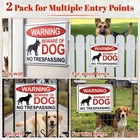 2 Pack Beware Of Dog Sign  10x7 Inch Reflective Aluminum Beware Of Dog Signs