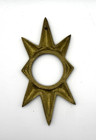 Vtg Atomic Door Knob Ornamental Escutcheon Plate Brass Hardware Mid Century 7 