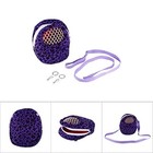 Pet Hamster Carrying Bag  Leopard Pattern Pet Carrier Outdoorleeping S Purple
