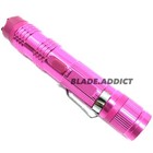 Metal Military Stun Gun Pink 260mv Rechargeable Led Flashlight W  Pepper Spray