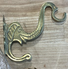Vintage Brass Elephant Decorative Wall Hanging Hook Nos Open Bag With Hardware