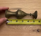Vintage Brass Vase  India  Etched Floral Designs 