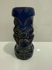 Tiki Mug Blue Ceramic Barware Cocktail Drink Mug 7x3  Tropical Owl Euc