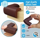 Taped Corner Guards  Baby Child Proofing Pads  Table Corner Protectors  Brown