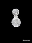 Vintage Perfume Bottle Optic Swirl Ribbed Crystal With Stopper