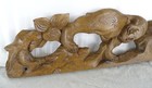 19 5  Antique French Hand Carved Wood Solid Oak Pediment - Animal   19th