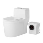 600w One Piece Macerating Toilet System Upflush Toilet W  3 Inlets For Basement
