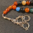 Islamic Prayer Beads Tasbih Multicolor Beads W  Crescent Moon   Star Charms