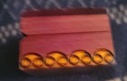 Vintage Wooden  Trinket Keepsake Box     Folk Floral Design Pyrography  Free Gift 