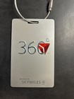 Delta Airlines 360 Skymiles Metal Bag Tag Luggage Baggage With Steel Cable Club