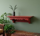 Vintage Indian Carved Wooden Wall Shelf     Antique Jharokha-style Display Unit   