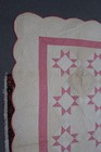 Vintage Cotton Handmade Ohio Star Quilt  Queen 84  X 80 