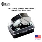 2-pack 10x 21mm Jewelers Jewelry Eye Loupe Magnifying Glass Lens Low Vision Aid