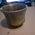 Vintage Mccoy Floraline 410 Vintage Forest Green Pottery Planter Usa