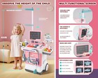 Toddler Doctor Kit - Pretend Play Medical Cart Set With Stethoscope Costume