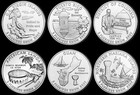 A Complete 6 Coin Set 2009 U s territorial Brilliant Uncirculated Quarters Bu
