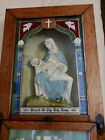 Antique Last Rites Jesus And Mary Shadowbox Pieta Holy Name Alter Sick Call 1909