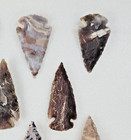 8 Piece Collection 2  Spearheads - Arrowheads - Hand Knapped Agate jasper