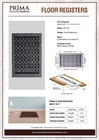 Decorative Hardware - Floor Register 8 X 12 Vr-100