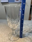 Crystal Etched Glass Goblets Wine Water Glasses Stemware Clear Vintage Set Of 4