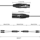 Xmsjsiy 2 Channel Xlr Audio Snake 3 Pin Xlr Male To Female Splitter Microphon   