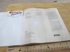 Stihl Br320  400 Owners Manual  lot 14772 