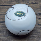 Vintage Toyo Round Flower Vase White Black Geometric Ceramic Modern Cylinder