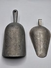 Lot Of Two Vintage Metal Country Store Scoops Flour Grains Candy Rustic Decor 