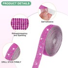 2-roll Crystal Rhinestone Ribbon 0 5 1 1 Inch X 2 Yards For Diy  rose Red 
