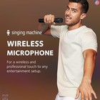 Singing Machine Portable Wireless Microphone  black  - Premium Unidirectional