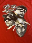 Hip Hop Legends Notorious Big Eazy E Tupac Red Graphic Tee Shirt Sz 3xl