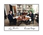Ronald Reagan 8x10 Photo Print George H w  Bush Signed Autographed President