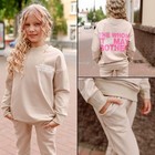 Teen Girls    Activewear Set     Comfy Sweatshirt   Joggers With Cuffs  Durable D   