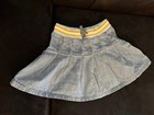 Mini Boden 7 8 Denim Mini Skirt Blue Girls Cotton