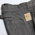 Wahmaker Frontier Clothing Warm Gray Striped Cotton Cinch-back Trousers 40x37 5