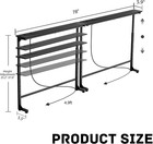 Adjustable Height Narrow Sofa Table With Built-in Power Outlets  78  Long Consol