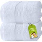Bath Sheet Towels Extra Large 35x70 Inch   4 Pack  White Luxury Highly Absorb