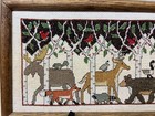 Animals Birch Forest Cross Stitch Needle Point  yearling  Cary Fellman With Poem