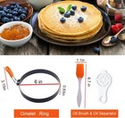 Pancake Ring For Griddle 2 Packs 6 Inch Non-stick Stainless Steel Pancake Rings