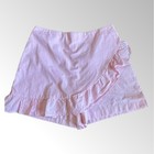Lilly Pulitzer Skort Size 4 Pink   White Faye  Seersucker Skort With Ruffle
