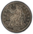 1875-cc  1 Silver Trade Dollar - Carson City Mint - Xf Key Date - Sku-b5938