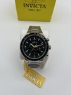 Invicta Mens Speedway Gearshift 44mm Chronograph Black Dial Ss Bracelet Watch