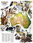     1979-2 February Australia Land Of Living Fossils National Geographic Map - A1 